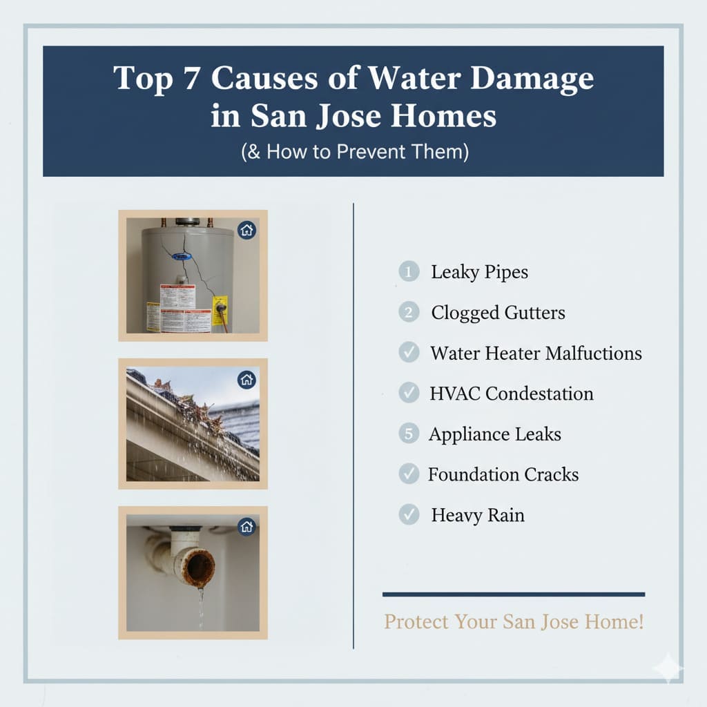Top 7 Causes of Water Damage in San Jose Homes (and How to Prevent Them)